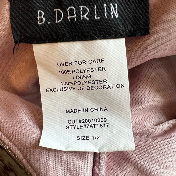 B Darlin Women's Pink Sherri Shine Glittery Fit & Flare Dress Prom Formal - Picture 3 of 10